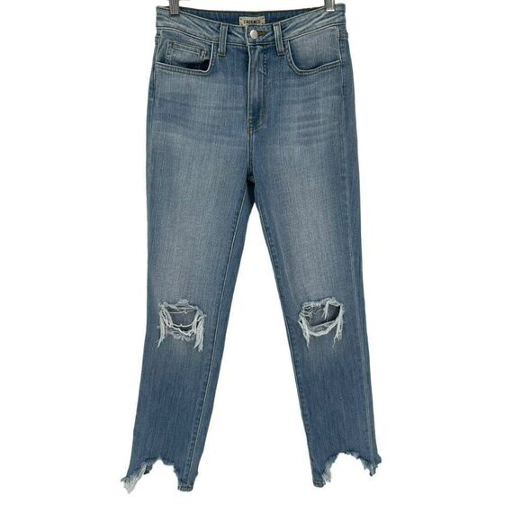 L'AGENCE High Line Skinny Classic Brasie Angle Jeans Raw Hem High Rise Women 27 - Picture 4 of 12